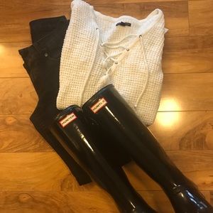 Tall black Hunter Boots